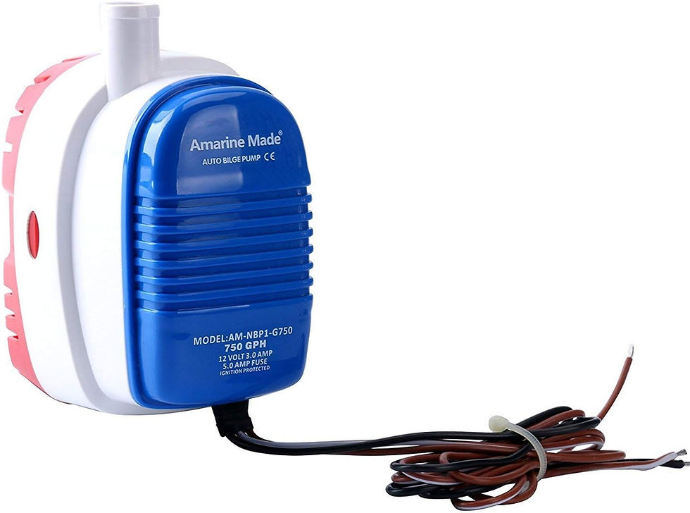 サムネイル： オートビルジポンプ DC 12V 750GPH 小型水中ポンプ 内臓フロートスイッチ 自動排水