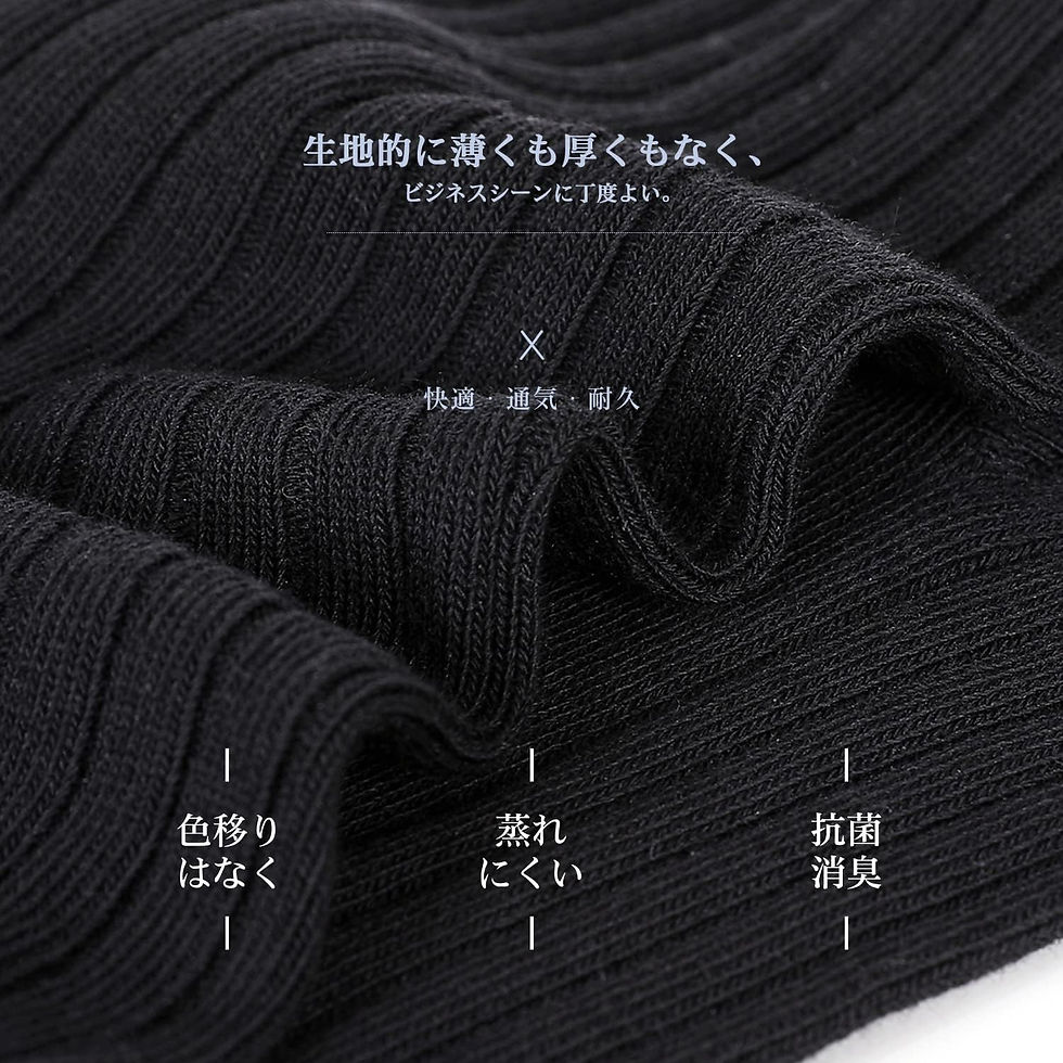 サムネイル： 靴下 メンズビジネスソックス，コーマ綿抗菌防臭 通気 吸汗 四季適用 足臭対策 7足セット(24.0～28.0cm)
