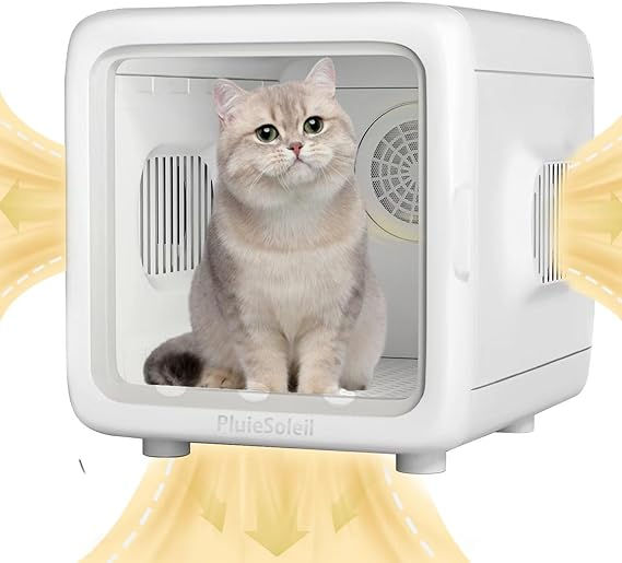 ペットドライルーム ドライヤー PluieSoleil インテリジェントタッチ全自動運転 消毒 過熱保護 マイナスイオンヘアケア LED照明62Lの大容量 40