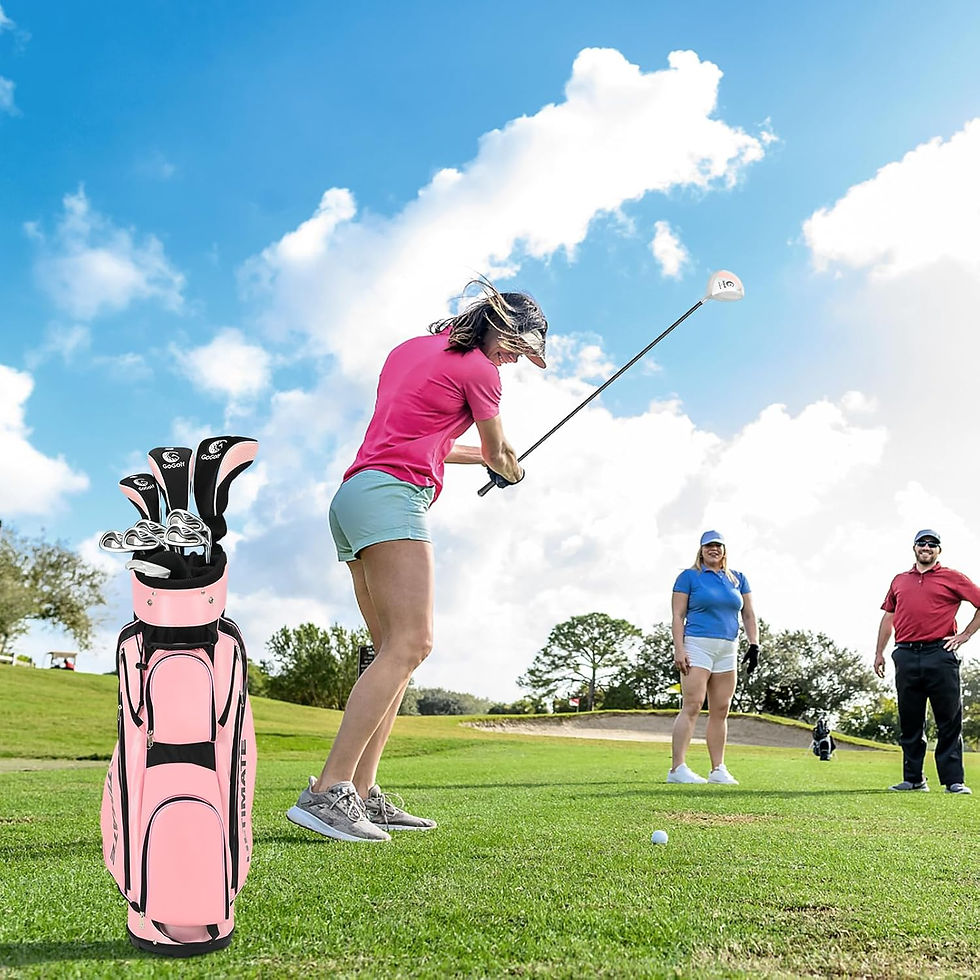 サムネイル： レディース ゴルフクラブ一式 右利き用 ゴルフクラブセット，460cc 合金ドライバー付き