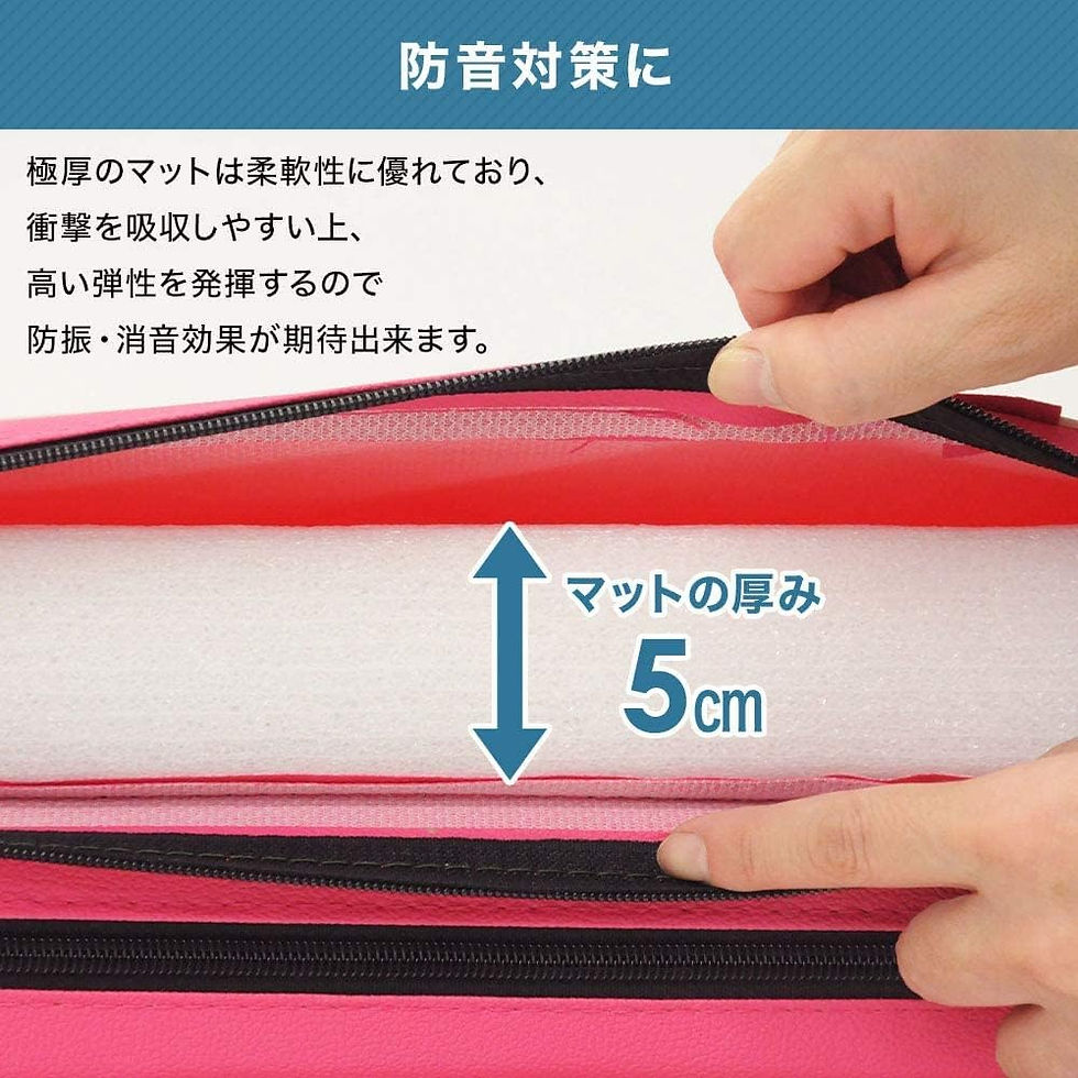 サムネイル： 厚手体操マット折りたたみ式 トレーニングマットパッド スリアクッションタンブルマット軽量ヨガ