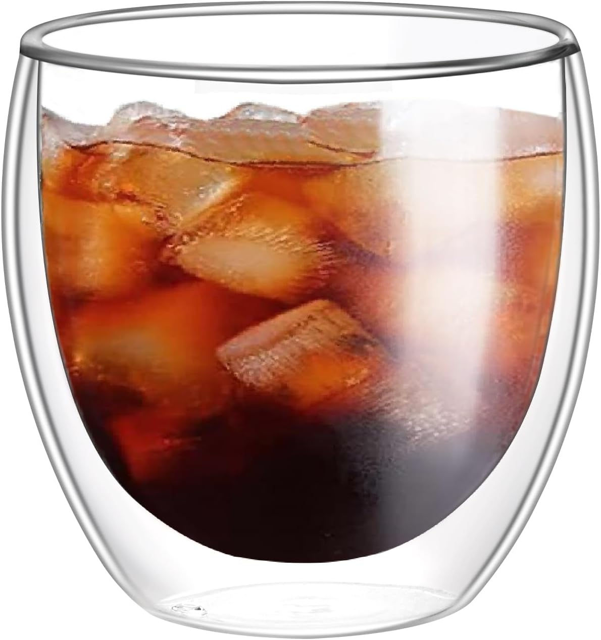 ダブルウォール グラス タンブラー 二重構造 耐熱 カップ 250ml/350ml/450ml(持ち手なし)