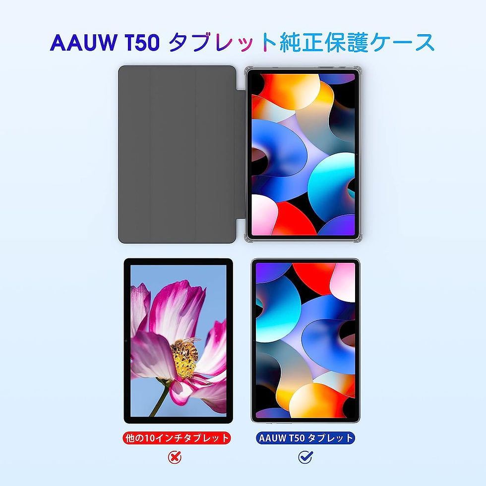 サムネイル： 2023 NEWモデルAAUW T50タブレット専用保護ケース半透明 薄型 軽量