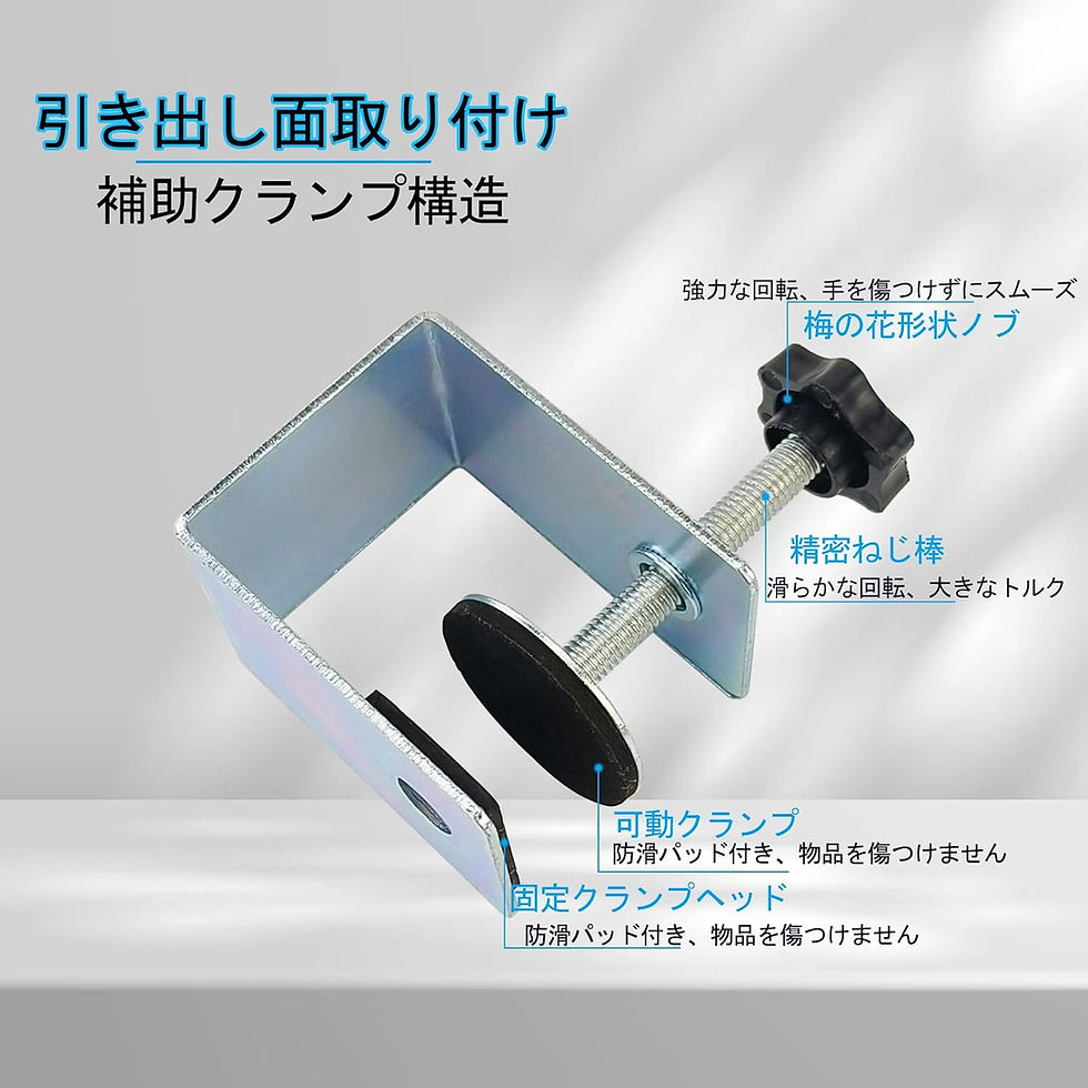 サムネイル： 固定クリップ 6個の引き出し，フロント取り付けクランプ キャビネット取り付け