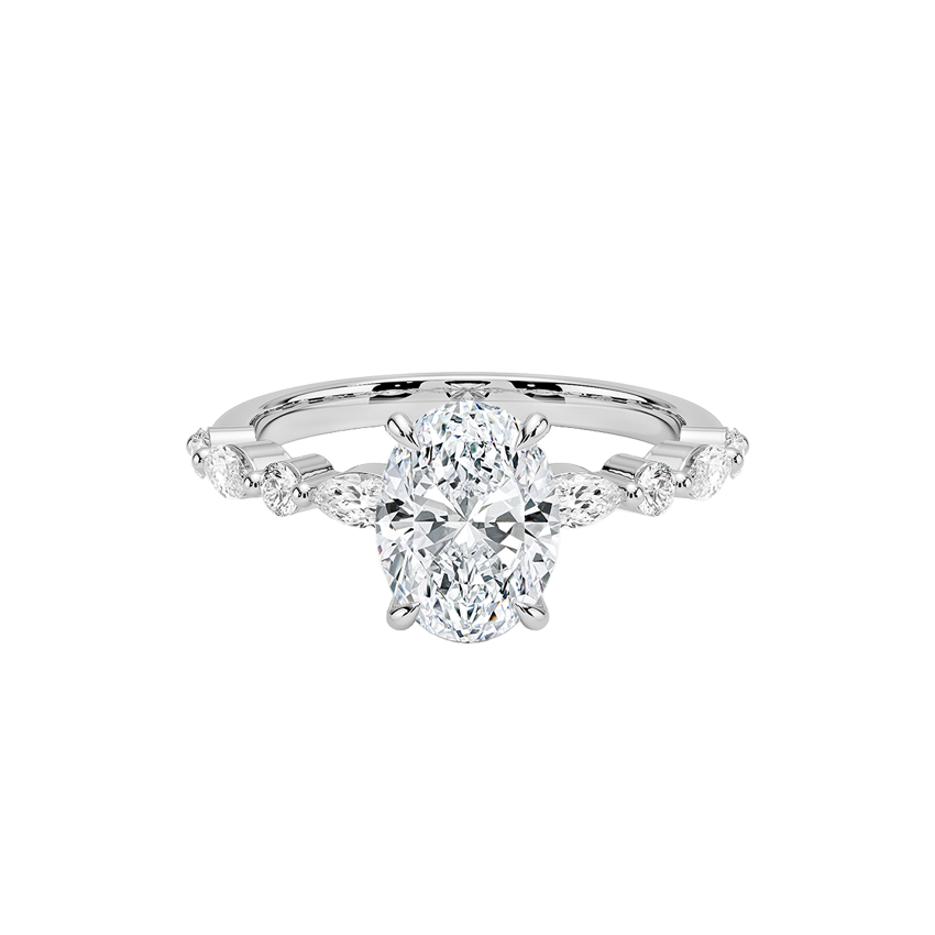 Thumbnail: Lily Oval Accented Solitaire