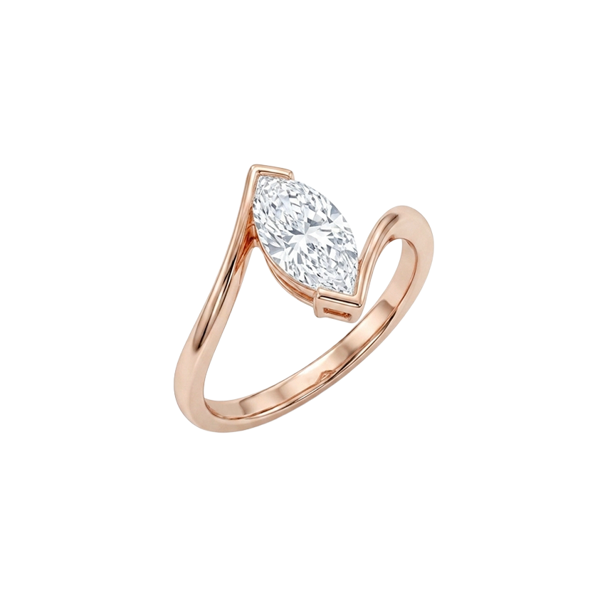 Thumbnail: Marquise Solitaire Bypass Ring