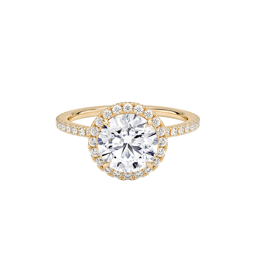 Thumbnail: Round Brilliant Halo - Hidden Pavé