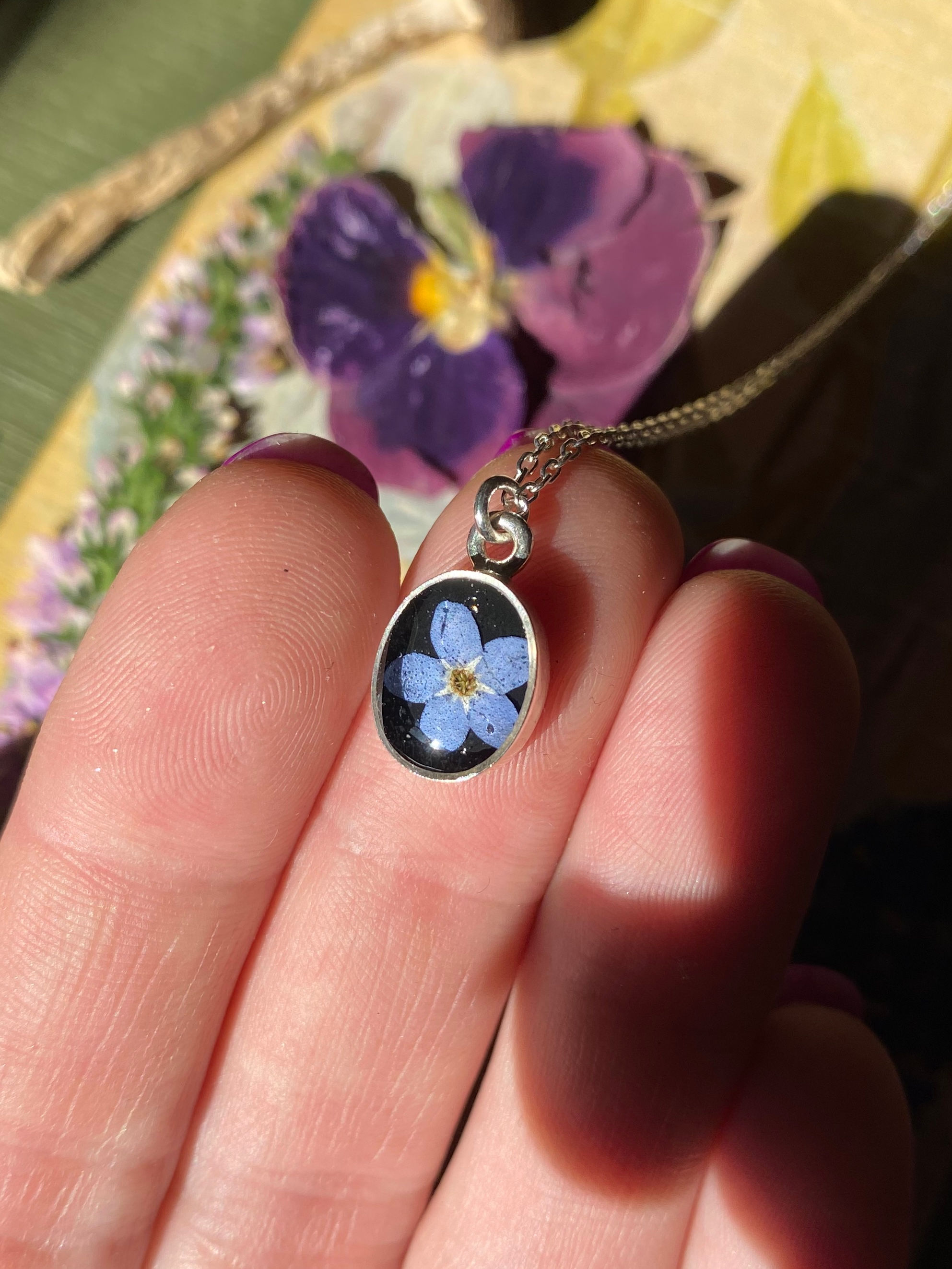 Forget-Me-Not Dainty Necklace