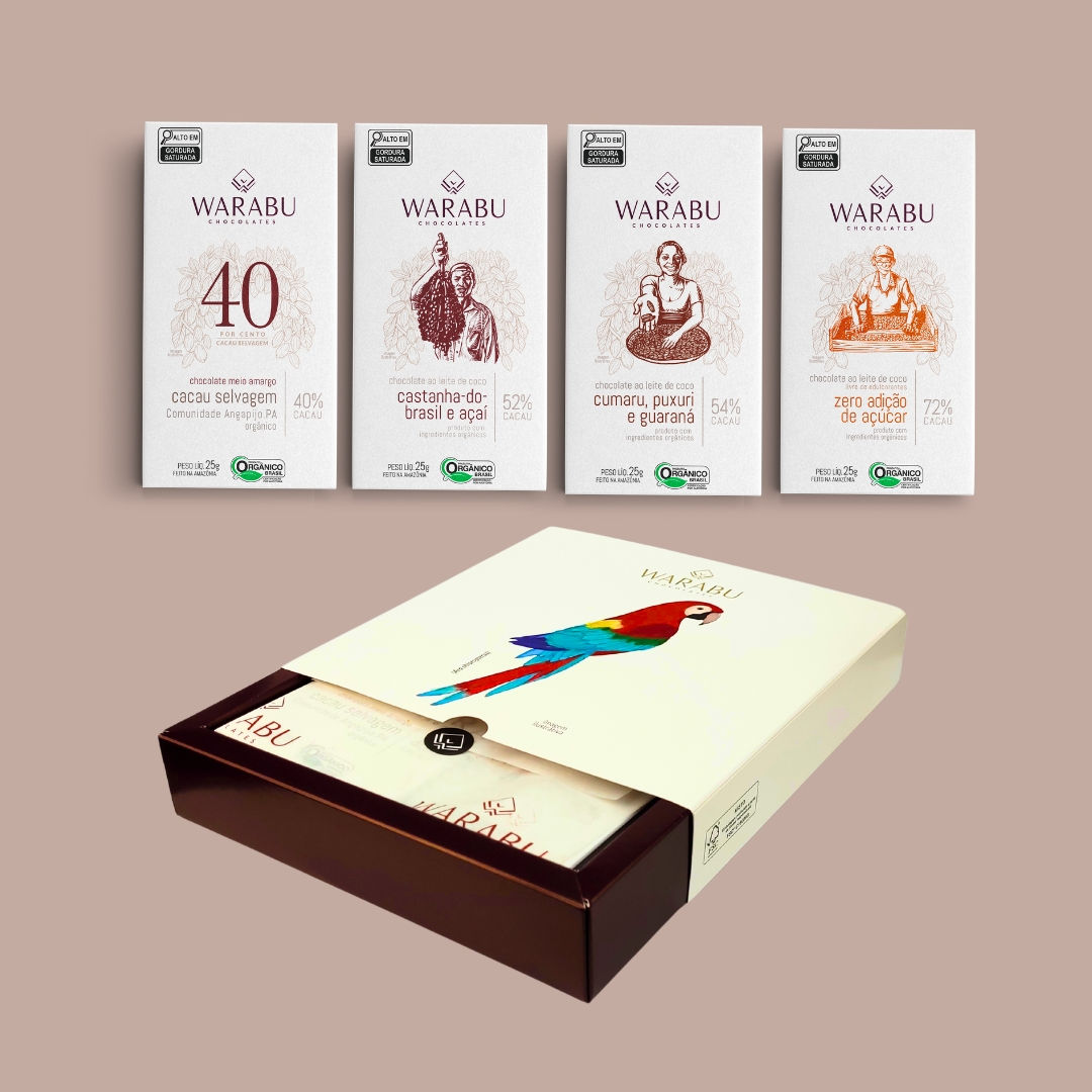 Caixa Presenteável EXPERIÊNCIAS com 4 Tabletes de 70g