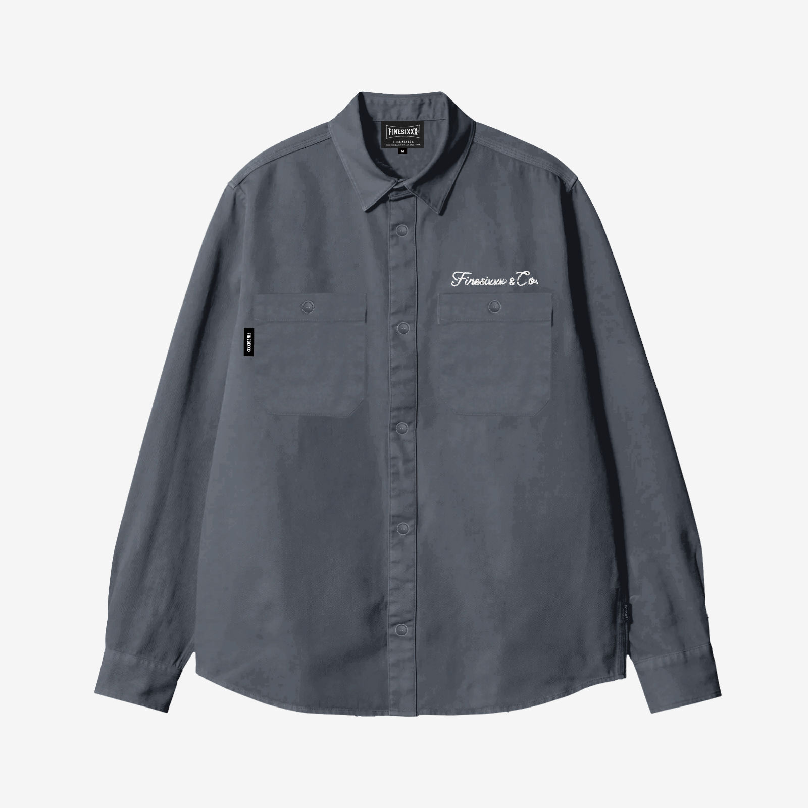 T/C WORK LS SHIRTS - CHARCOAL GRAY