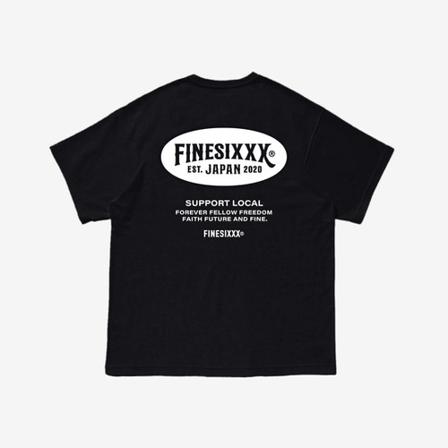TYPOGRAPHY WAPPEN LOGO TEE - BLACK LIMITED | FINESIXXX