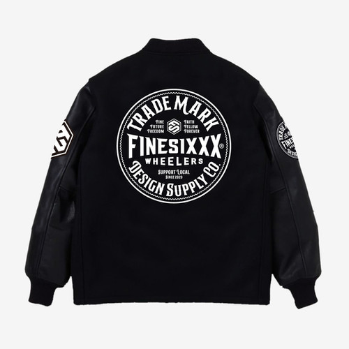 3RD ANNIVERSARY AWARD JACKET BLACK×BLACK LEATHER | FINESIXXX