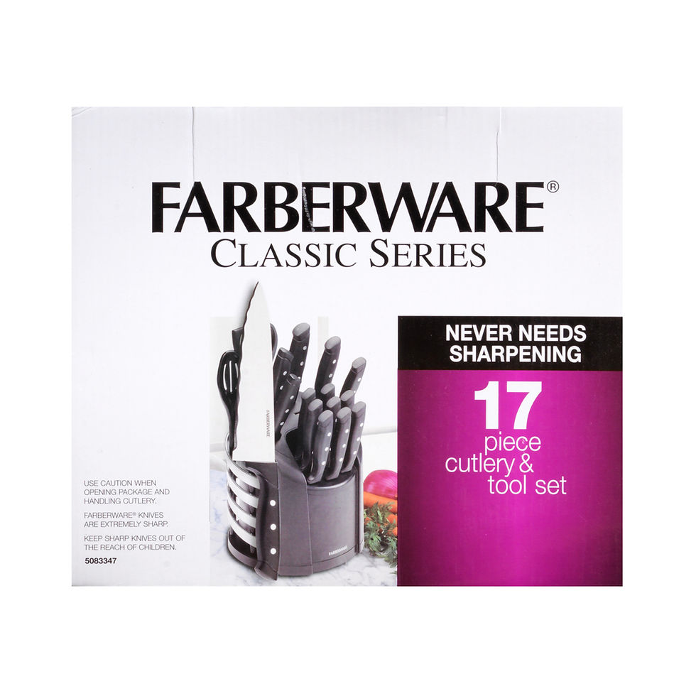 Thumbnail: Farberware 17-Piece Never Needs Sharpening Knife and Kitchen Tool Set
