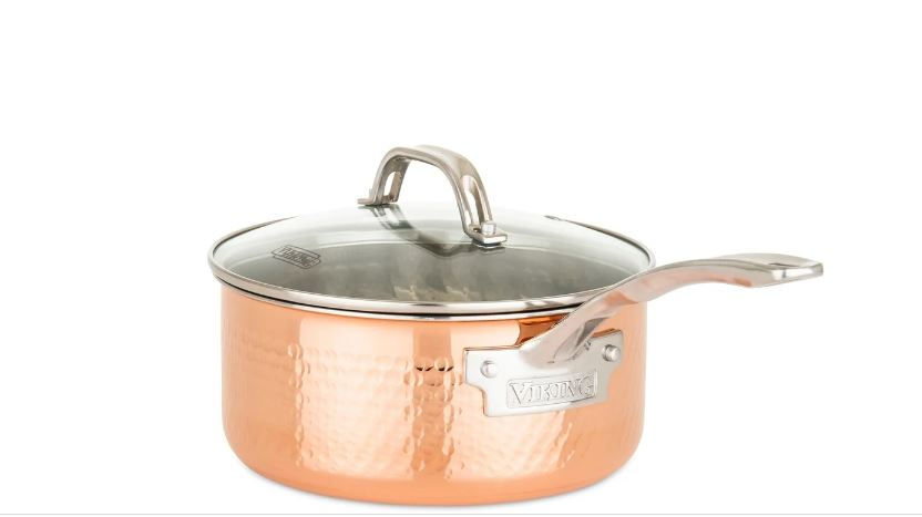 Thumbnail: Copper Clad 3-Ply Hammered, 10 Piece Cookware Set