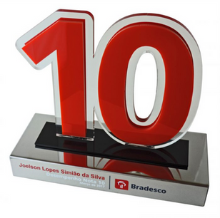 Troféu tempo de casa bradesco 10anos