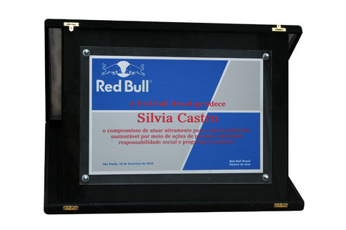 Placa de Homenagem Red Bull