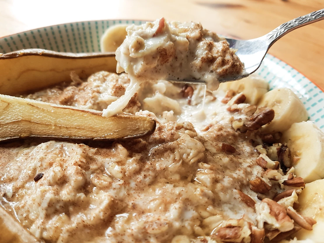 Overnight bircher muesli with baked pears recipe, Zero Waste