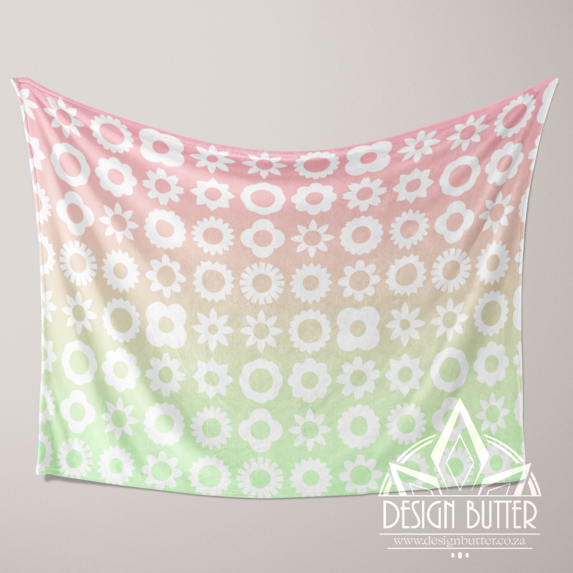 Blanket -Cutout Flowers Spring -B036