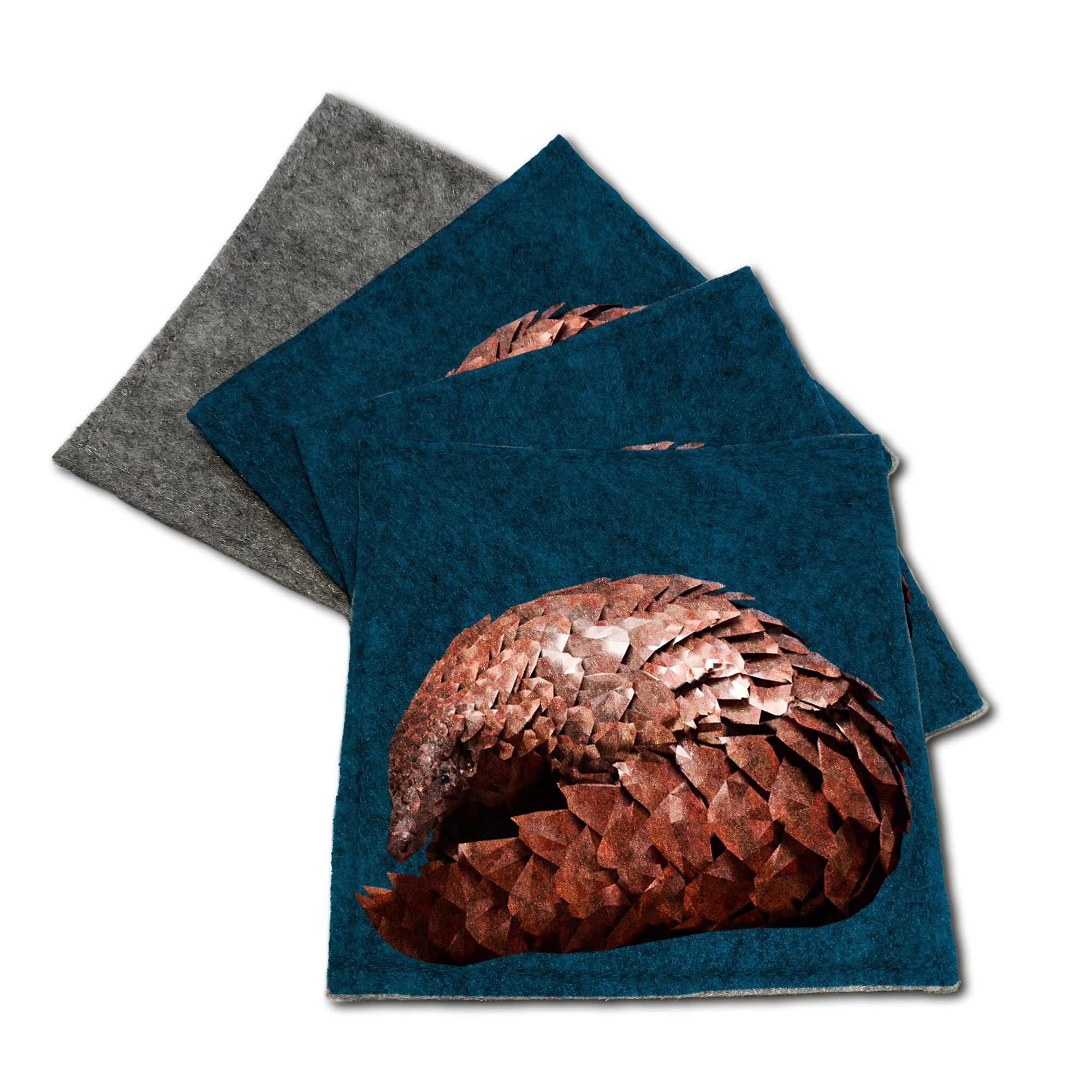 FELT Coasters – Pangolin -Set of x12