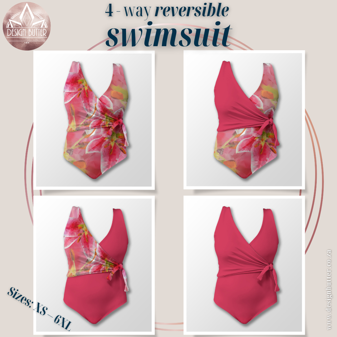 4-Way Swimsuit -Geometric Lilly -DBI 2006