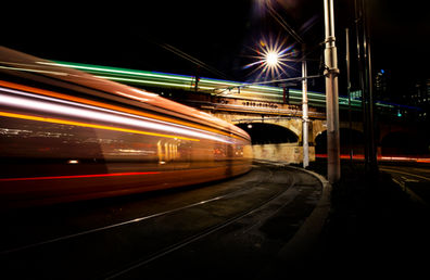 Motion, Street photography, Tram, Train, Night photography