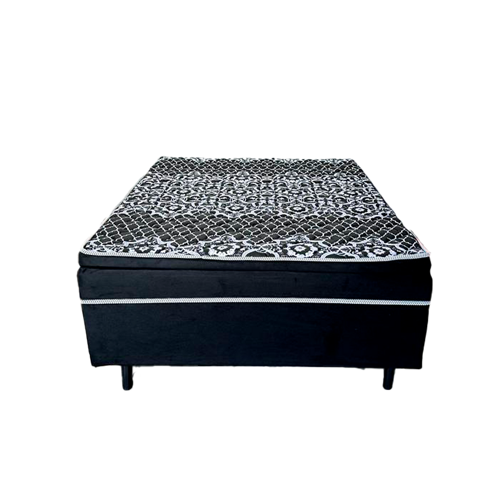 Cama Box Casal Guarajuba 1,38 X 1,88 X 49cm Cinza