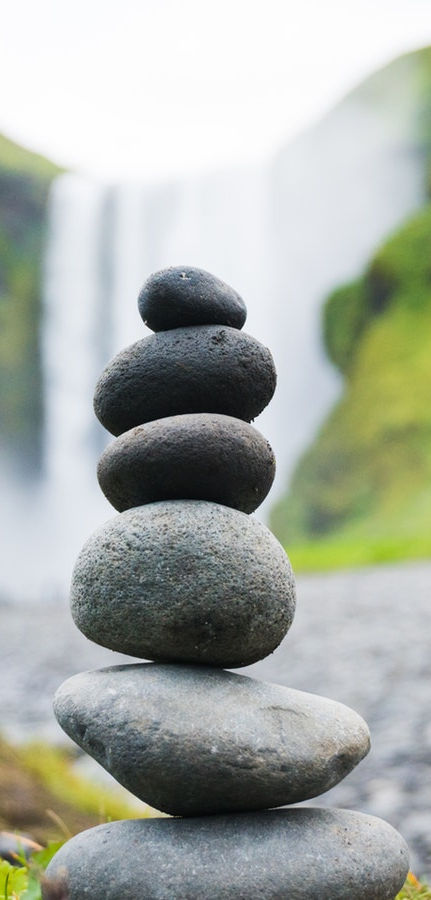 Stacked Stones Waterfall