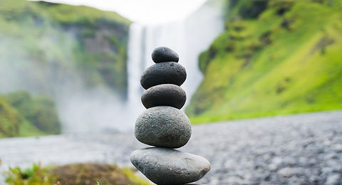 Stacked Stones Waterfall