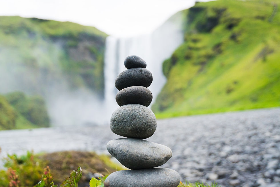 Stacked Stones Waterfall