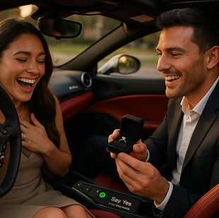 Marriage Proposal in Car