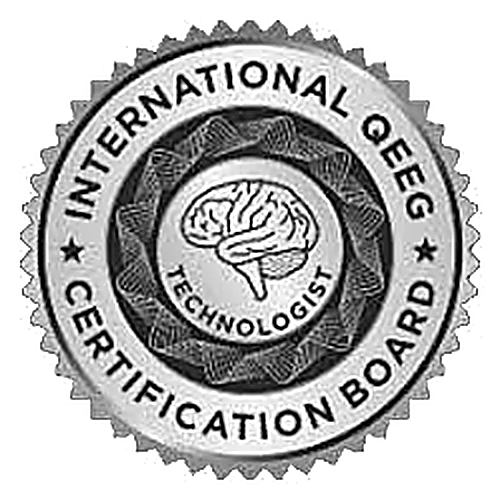 Displayed is another internatioal certifcation as a QEEG Diplomate, signaling international competency in analysis, interpretation, and acquisition of quantitative EEG data.