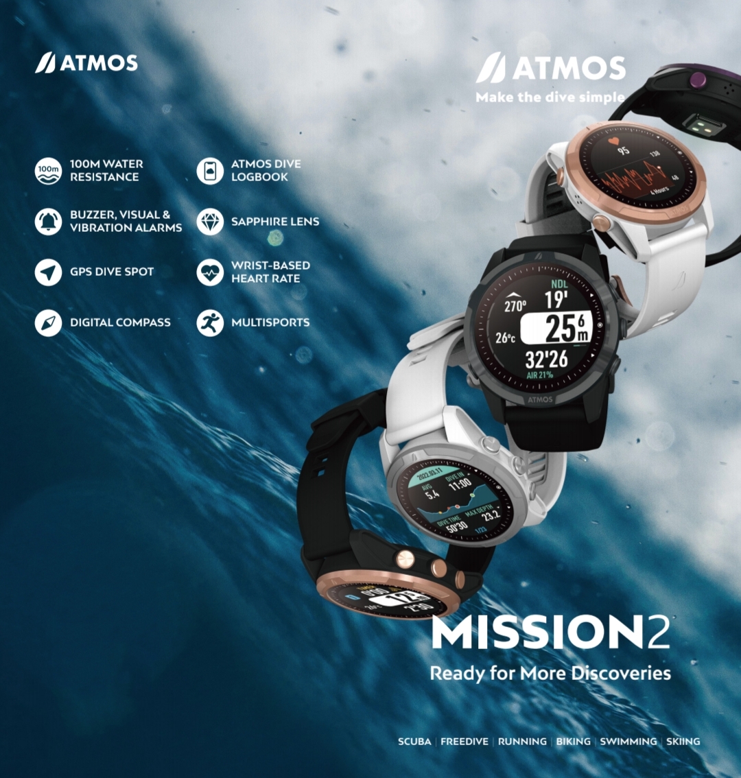 Dive Deeper into Adventure with Atmos Mission 2 Dive Computer!