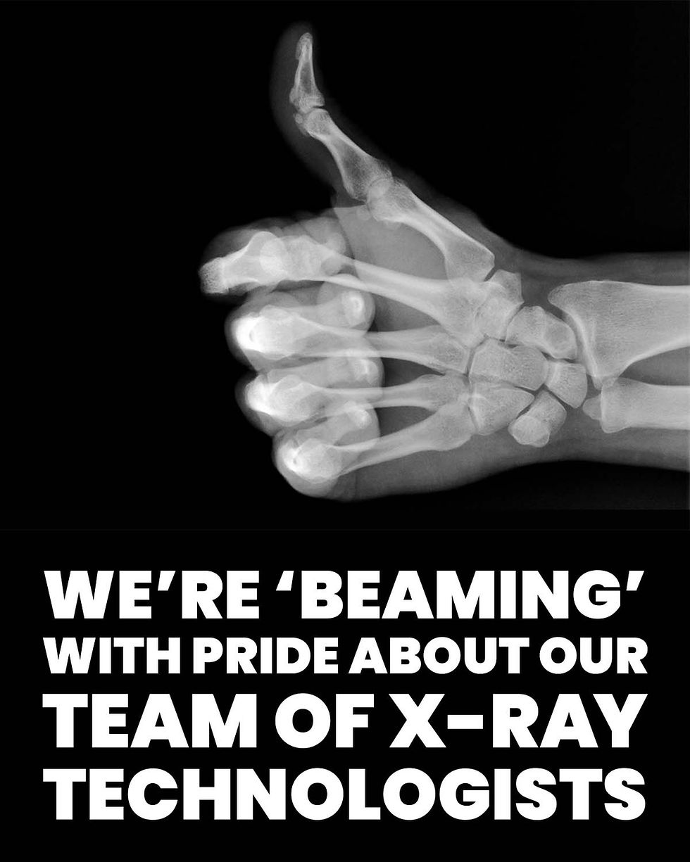 We're beaming with pride about our team of x-ray technologists