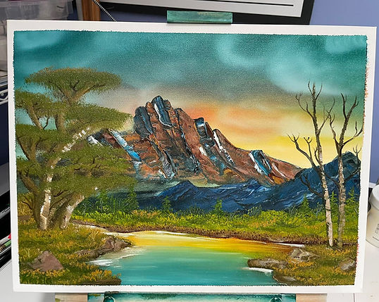 Brown Mountain with Pinyon Trees