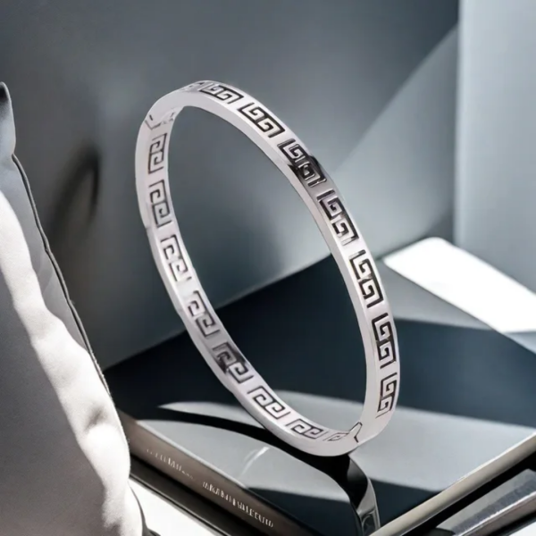 Thumbnail: Greek Key Classic Bracelet – 18K Gold Plated Anti-Tarnish Ocean Safe