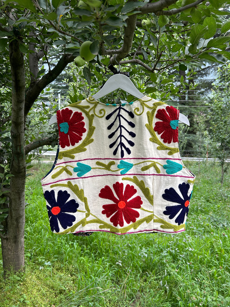 Thumbnail: Inari's Suzani Hand Embroidered Vest 