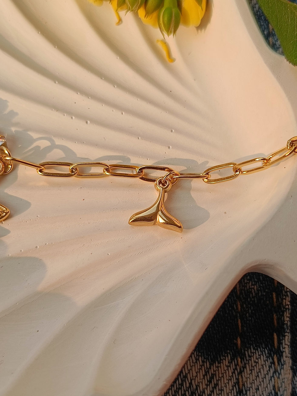 Thumbnail: Island Girl 18K Gold Plated Anti-Tarnish Ocean safe bracelet 