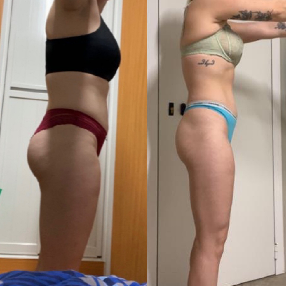 Mobile personal training client after losing7kg in 6months.