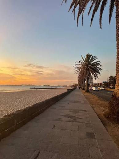 An open space at Middle Park beach used for outdoor PT sessions.