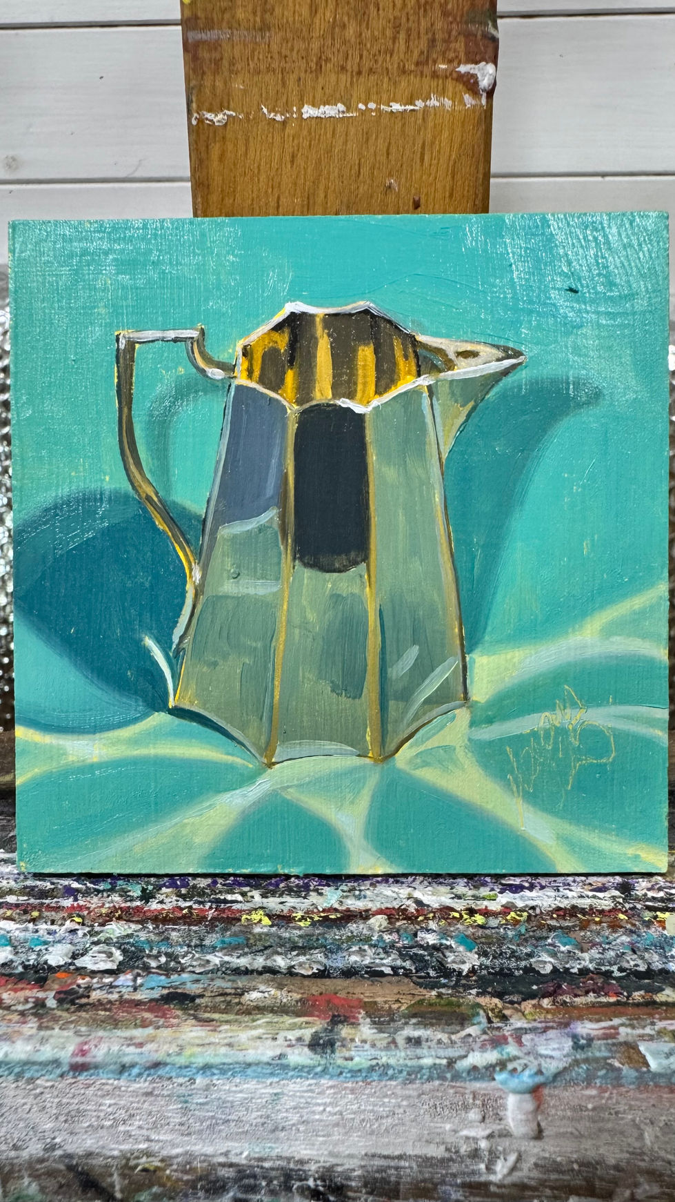 10x10cm - Megan Cheetham (2025) oil paint on board