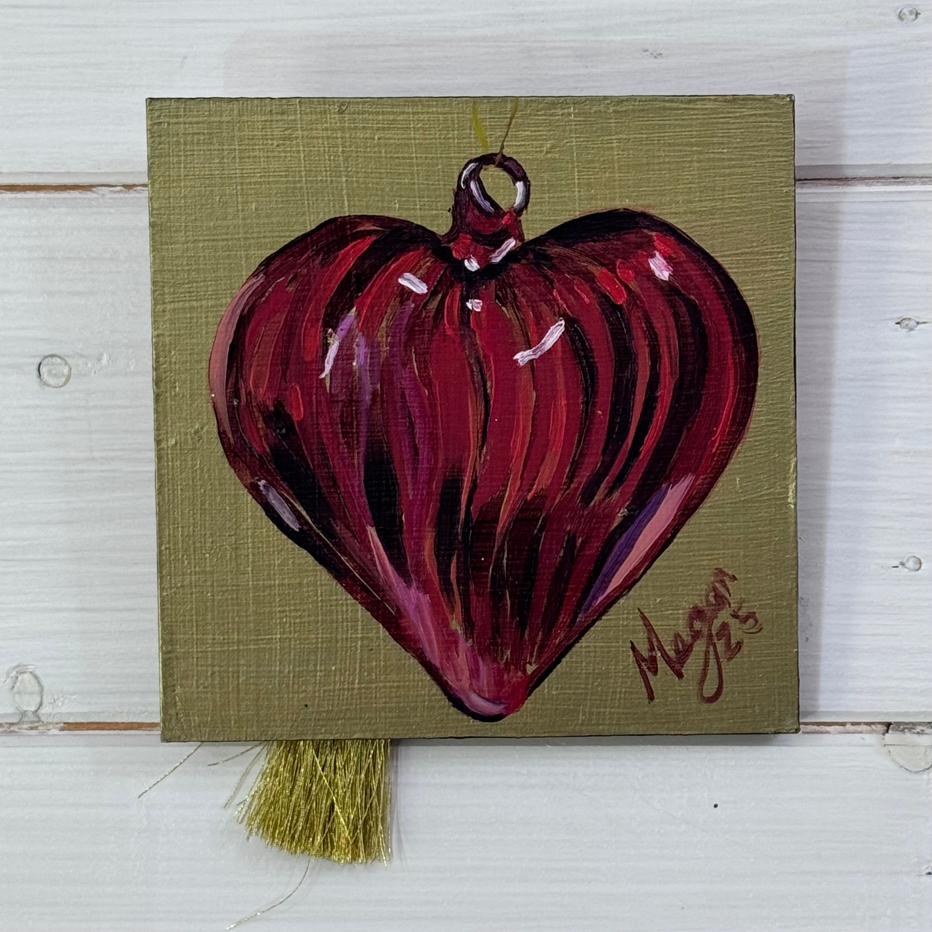 Small No.19 original heart painting