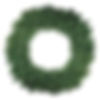 Three evergreen Christmas wreaths in small, medium, and large sizes arranged in a row to show size comparison, featuring real