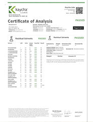 CERTIFICATES OF ANALYSIS