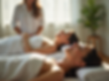 A group-of-colleagues-relaxing-during-a-massage-session-at-the-office with natural-dayligh