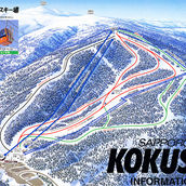 北海道　札幌国際スキー場　ゲレンデマップ　イメージパース　イラスト　手描き