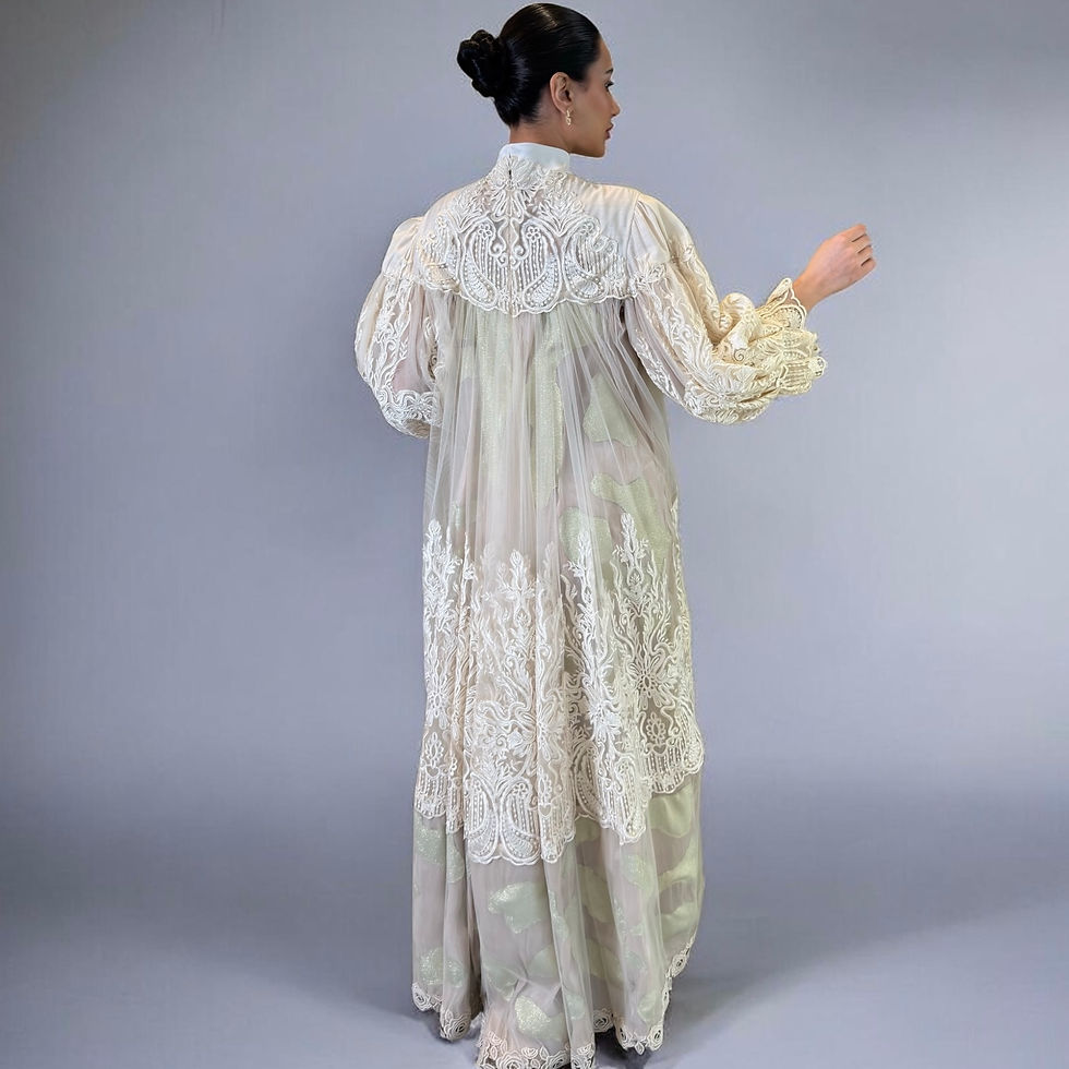 Thumbnail: Embroidered lace dress with details