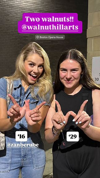 Walnut Hill School for the Arts, one graduate and one freshman
