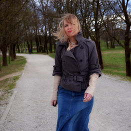 The long life of a denim maxi skirt