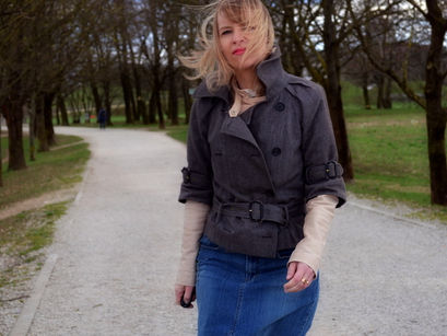 The long life of a denim maxi skirt