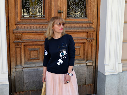 Blush tulle skirt